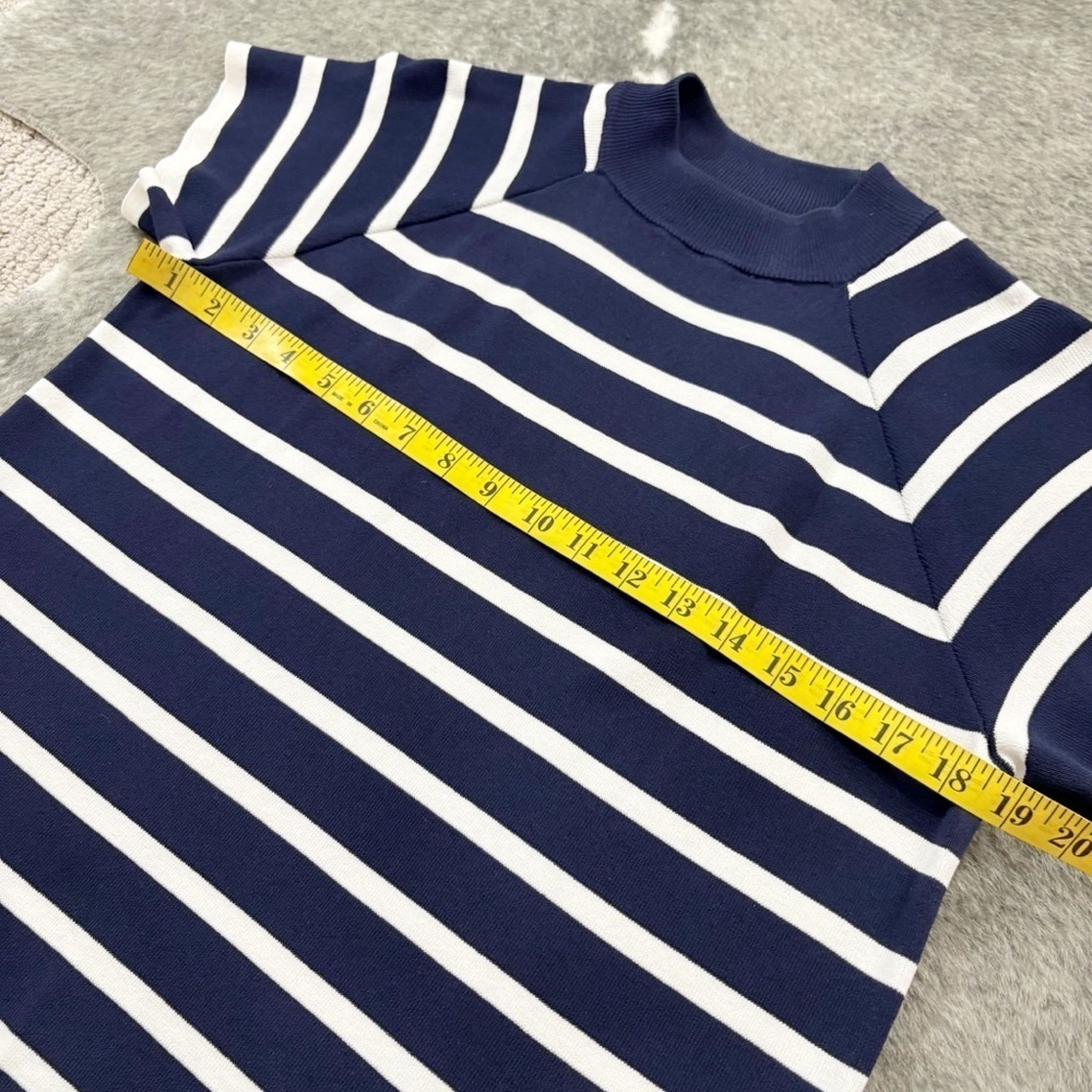 Ryegrass Striped Mock Neck Top - Picture 11 of 11